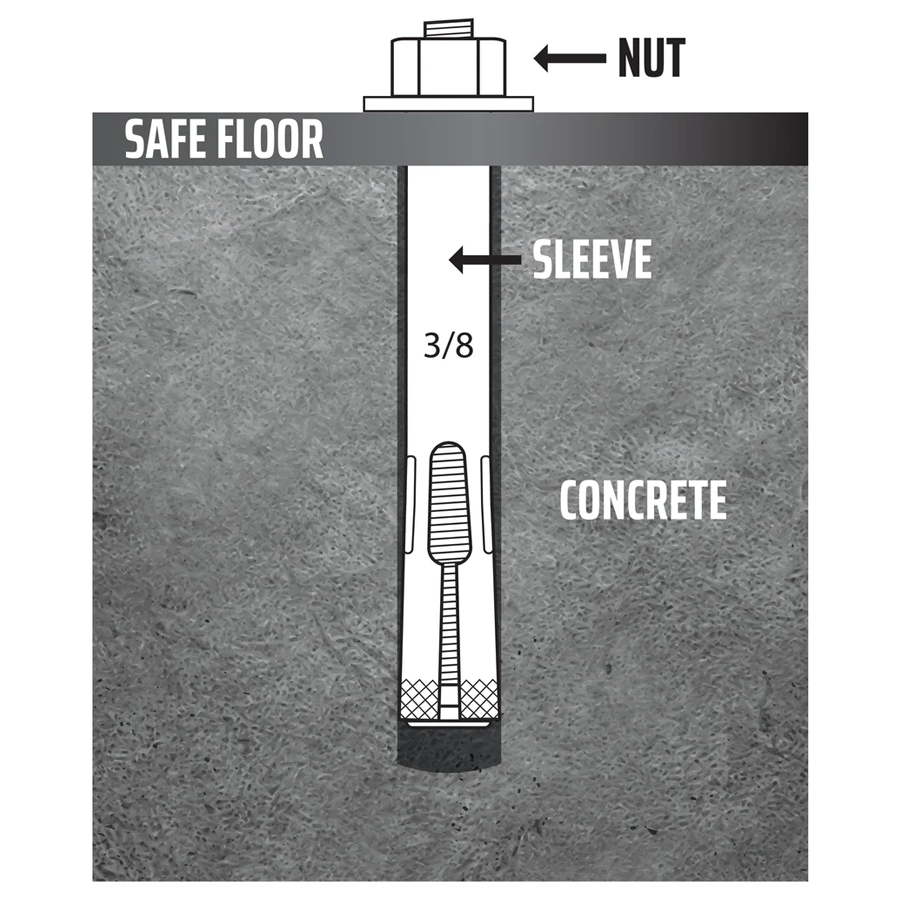 Concrete Floor Safe Anchoring Bolts with Drill Bit